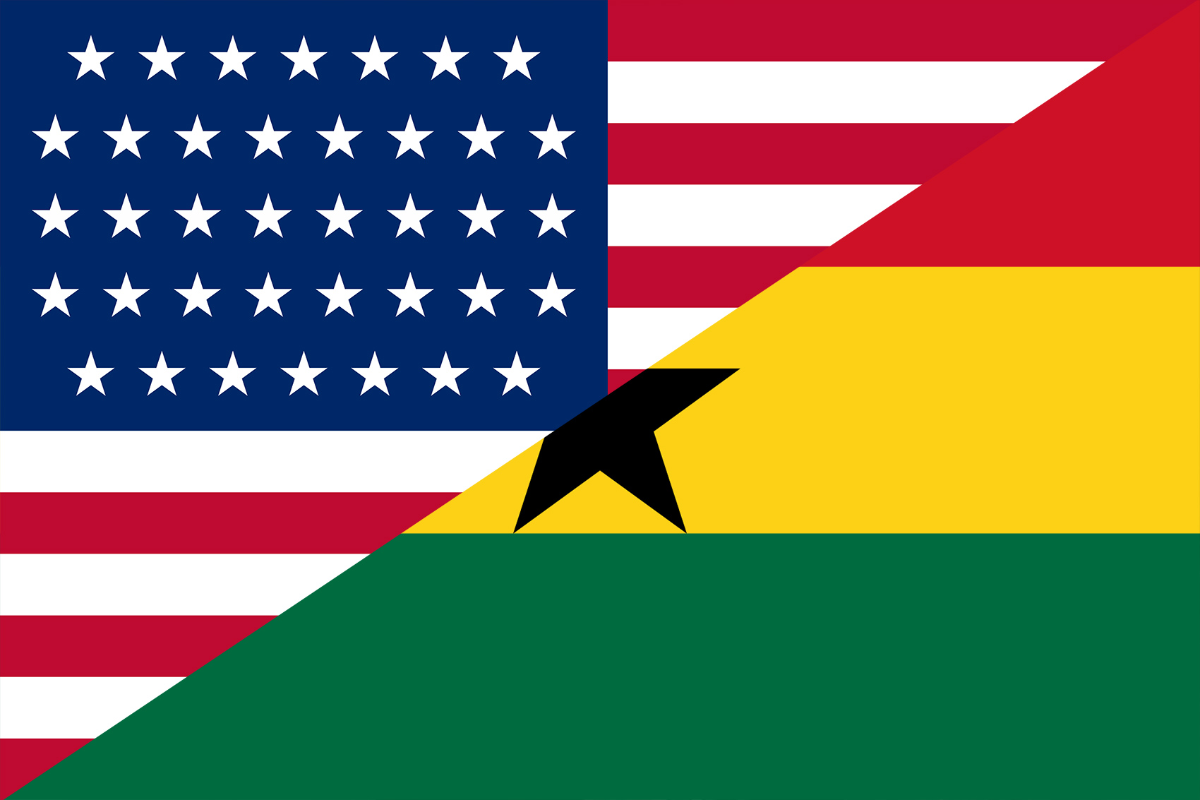 American-Ghanaian Relations Flag