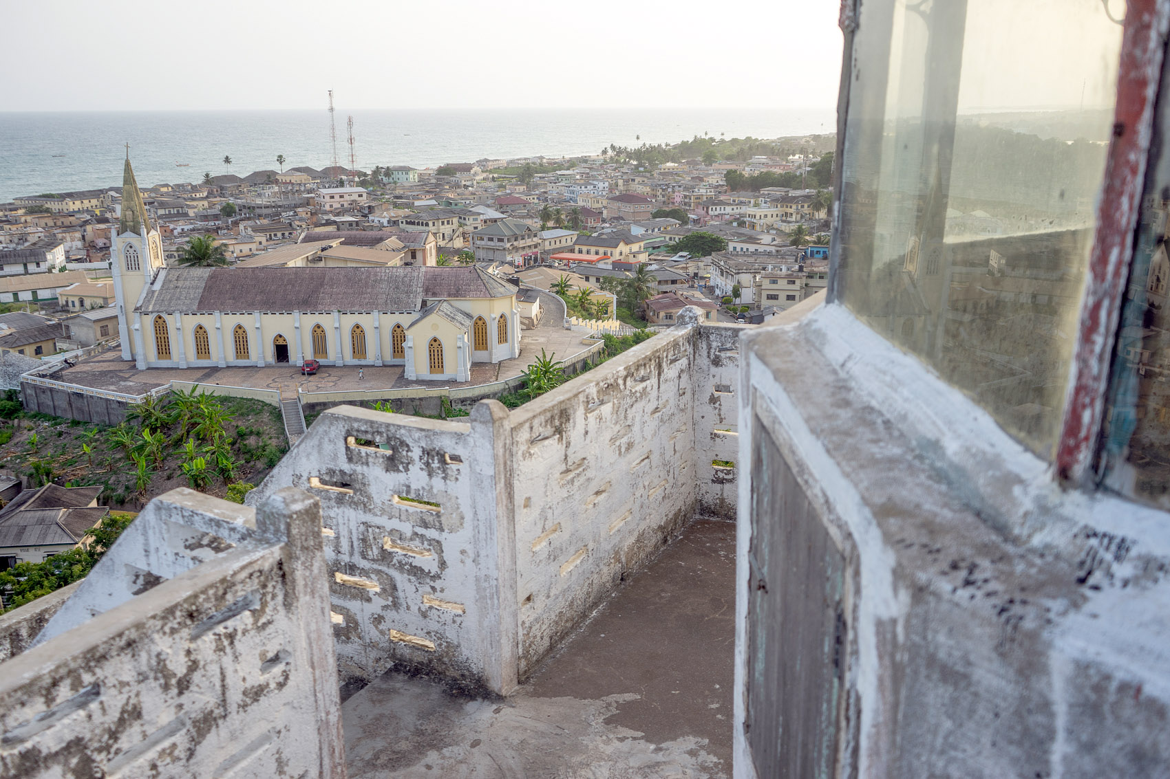 View from the Fort William Lighthouse in Cape Coast
